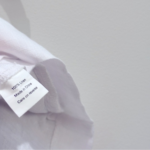 HIHO Designed In BVI Tortola - White Garden Shorts Size S 100% Linen - Picture 8 of 10